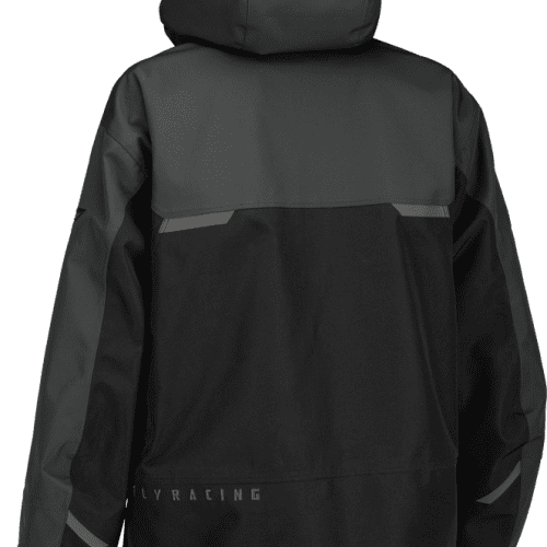 Fly carbon womens snowmoible jacket black grey back