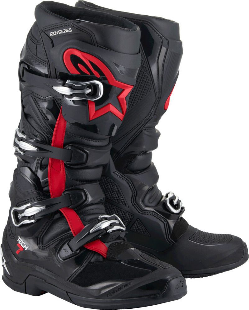 alpinestars tech 7 boots black red