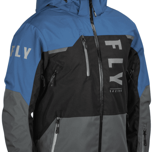 fly racing carbon jacket black grey blue