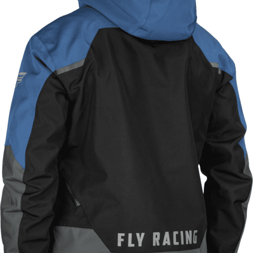 fly racing carbon jacket black grey blue back