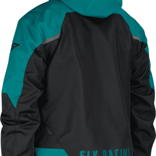 fly racing carbon jacket teal back