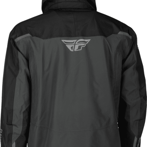 fly racing incline mens snowmobile jacket blk char back