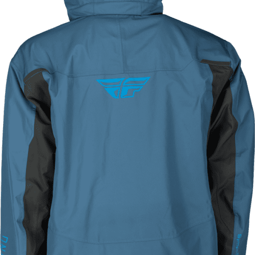 fly racing incline mens snowmobile jacket blue back