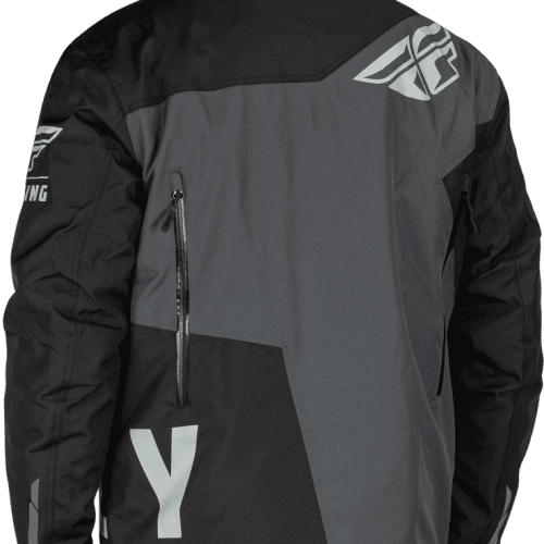 fly racing snx pro jacket black grey back