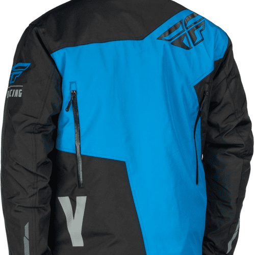 fly racing snx pro jacket blue back