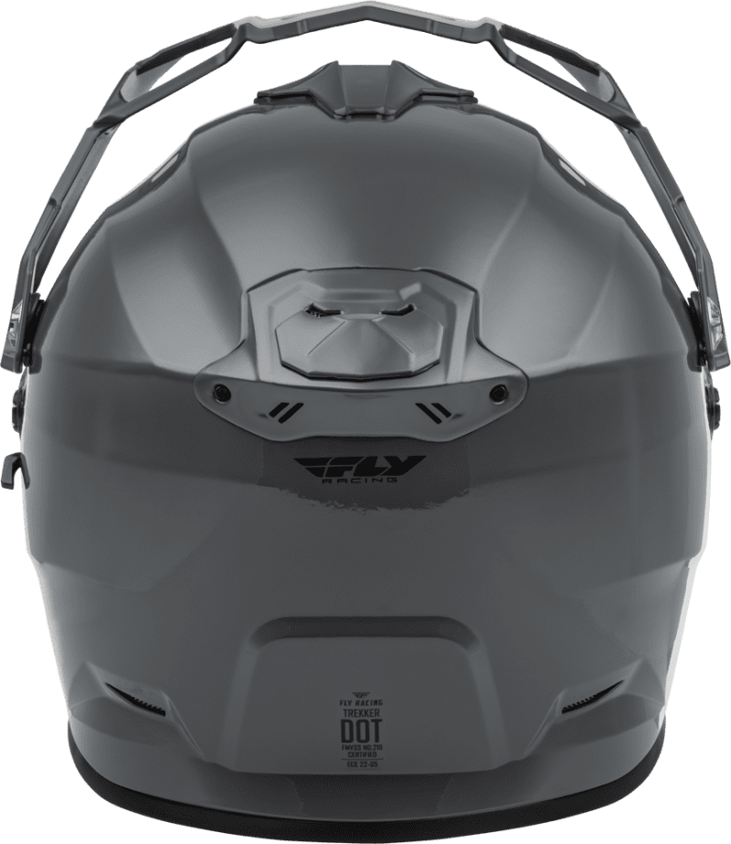 fly trekker electric shield helmet grey back